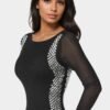 bebe1280_black-silver_4_e5d7a17f-c497-4a5c-8812-492ba32c1ddb BodyCon Embellished Knee Length Dress