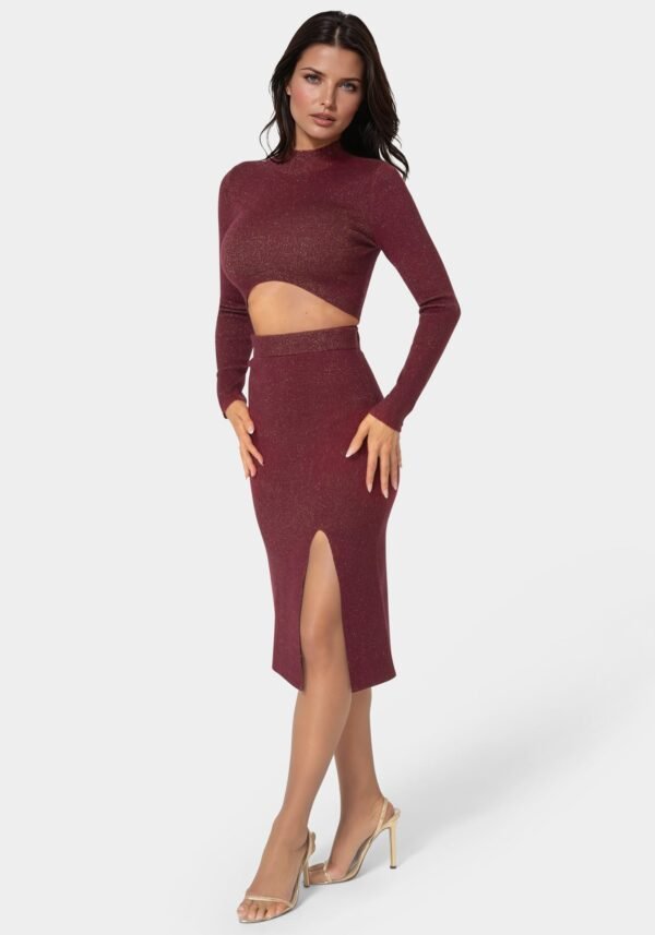 Lurex Rib Cropped Kit Set
